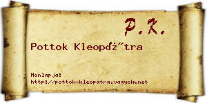 Pottok Kleopátra névjegykártya